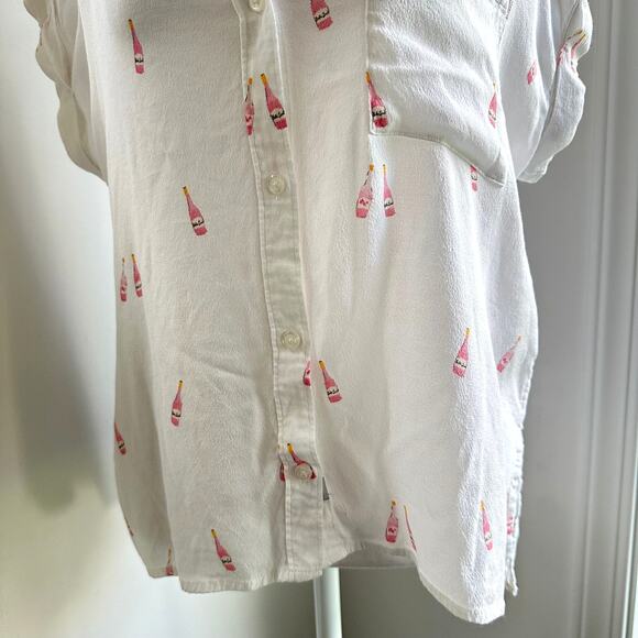 Rails Whitney Rose All Day Medium Champagne Resort White Button Down Shirt - Picture 5 of 9